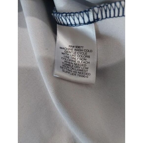 Liz Claiborne Blue White Floral Peplum Blouse - Picture 4 of 6